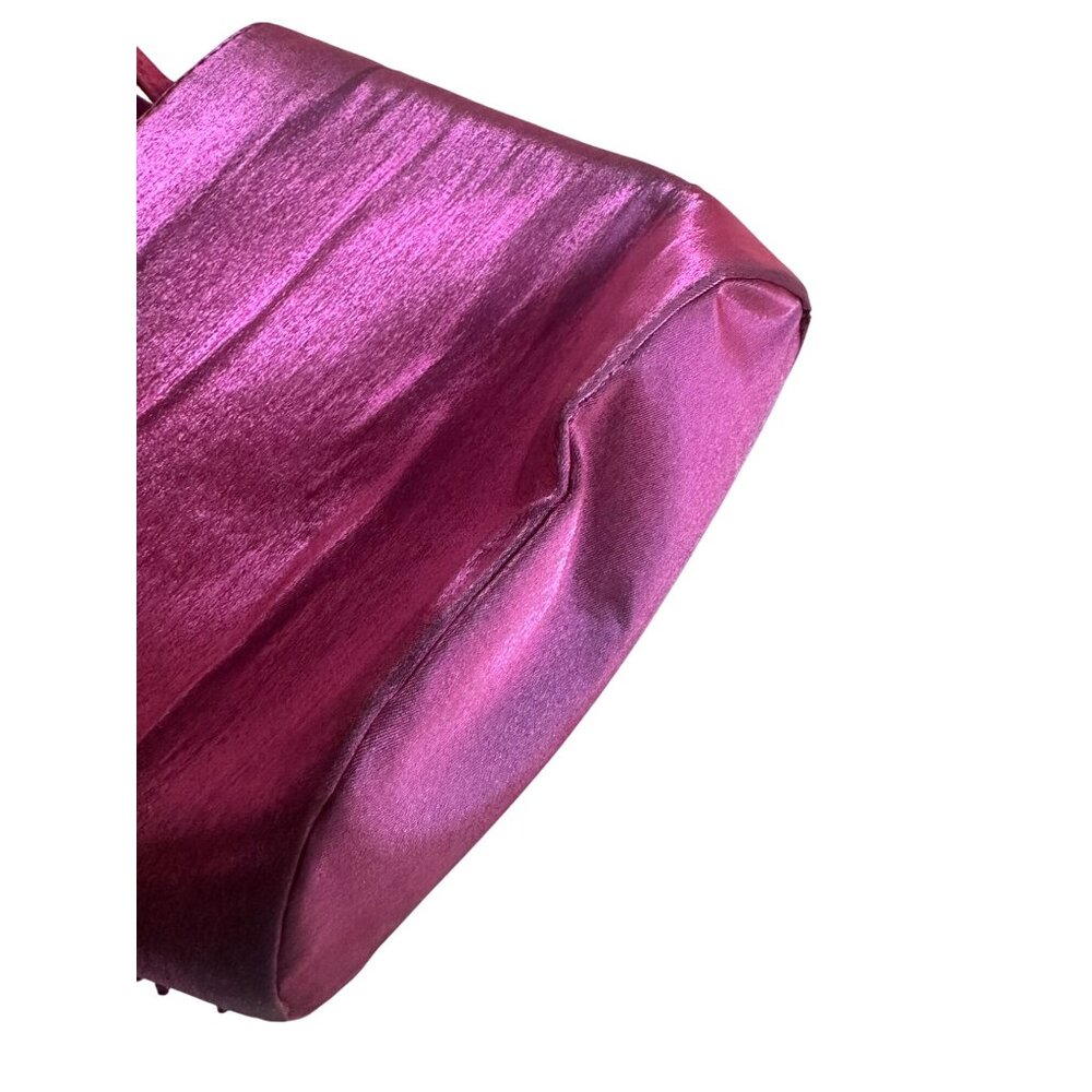 BLOOMINGDALES Vintage Beaded Raspberry Cocktail Bag with Mirror - Picture 8 of 12